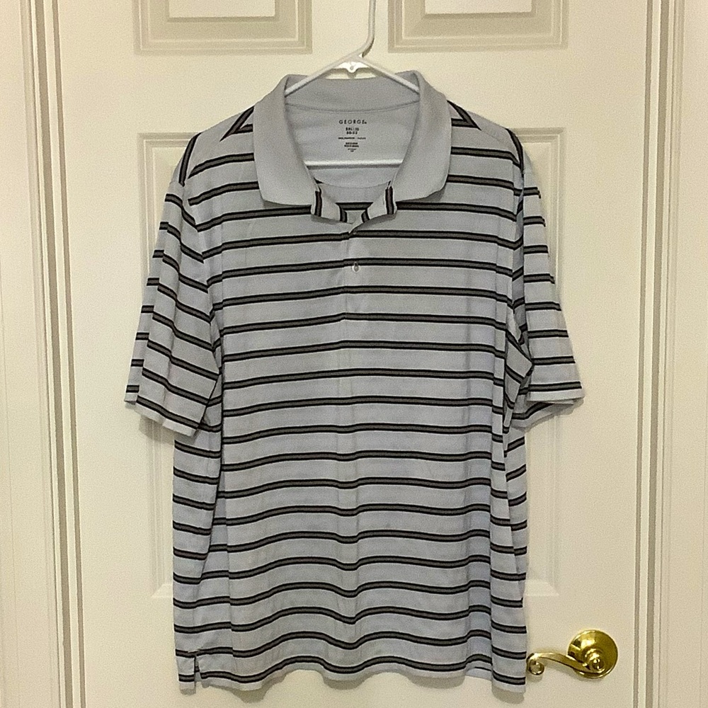 MEN STRIPE POLO SHIRT SIZE 2X